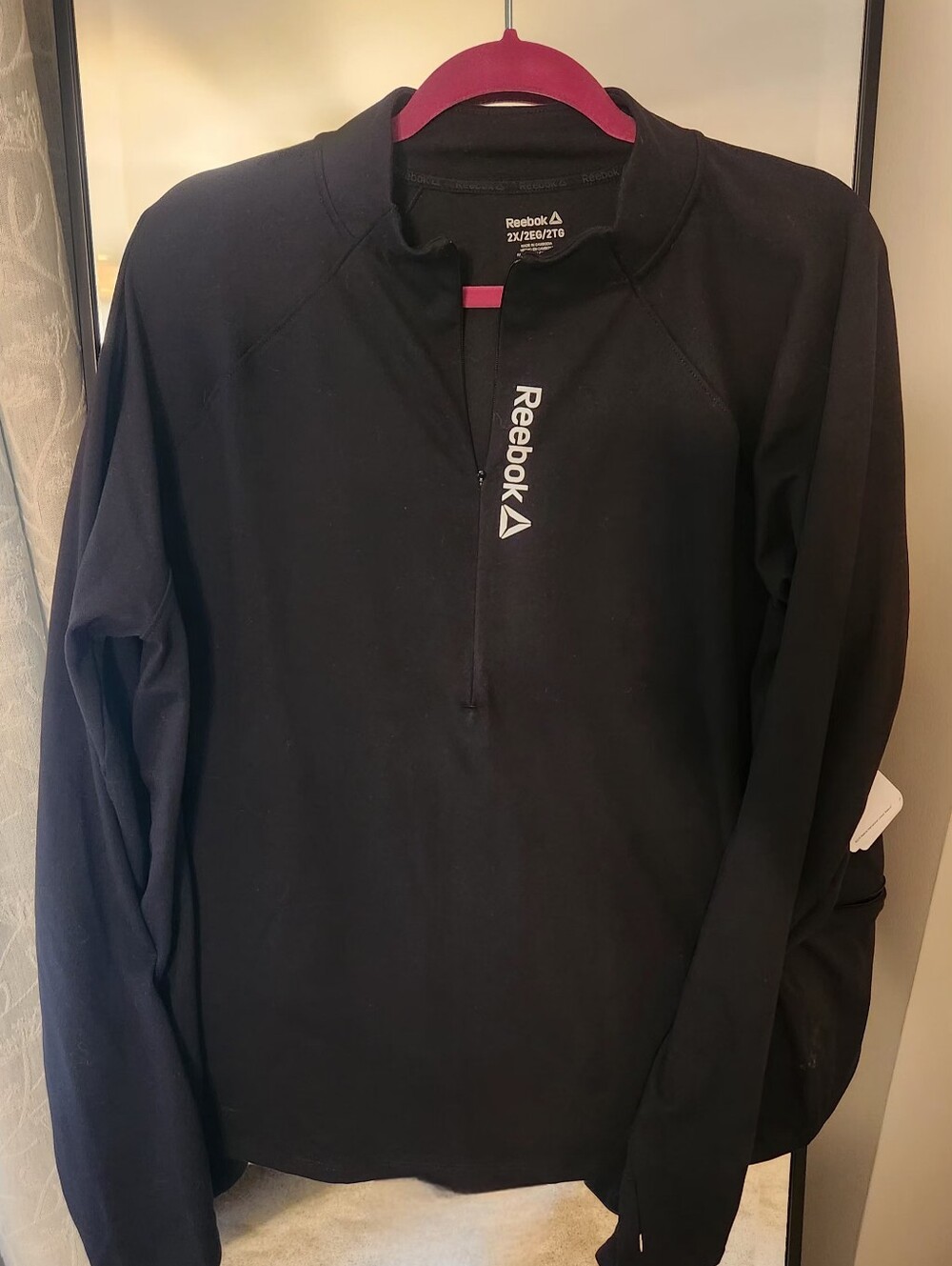 Reebok Black 1/4 Zip Jacket